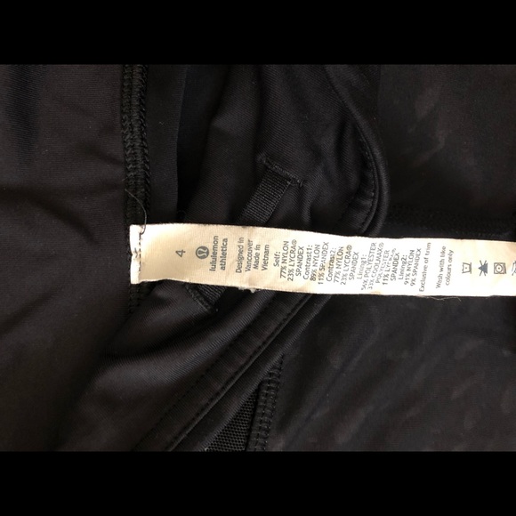 Lululemon Black mesh+pattern Capri high waist - Picture 7 of 8